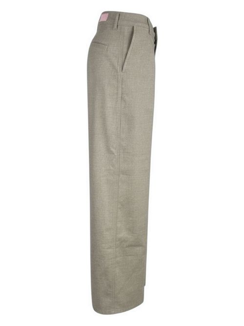 pantalone donna largo in flanella beige Atelier Cigala's | 222-TFMS012